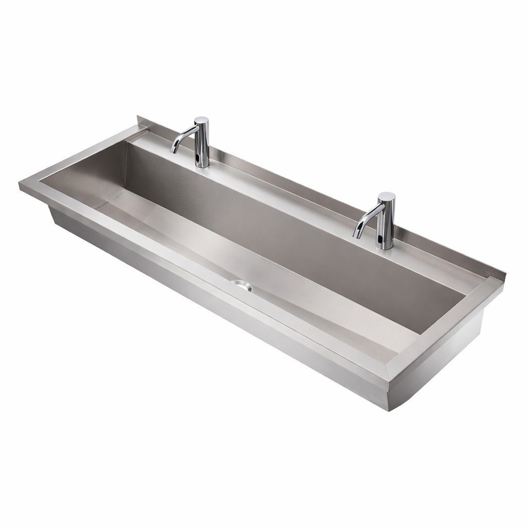 Wash Troughs Complete With Time Flow Press Button Taps
