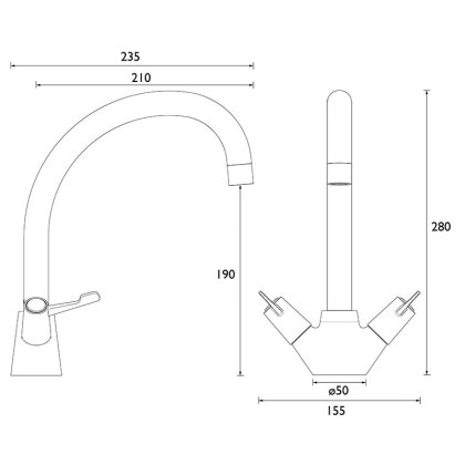 Lever Operated Monobloc Mixer
