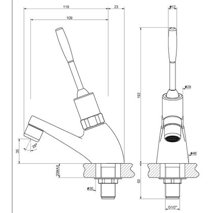 Time Flow Toggle Lever Tap