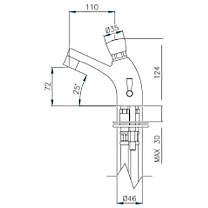 Self Closing Tap With Adjustable Temperature Control