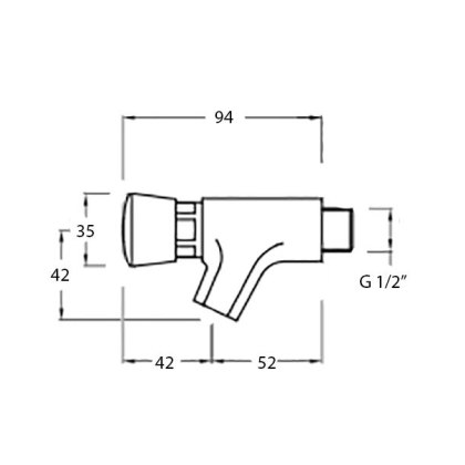 Press Button Bib Tap