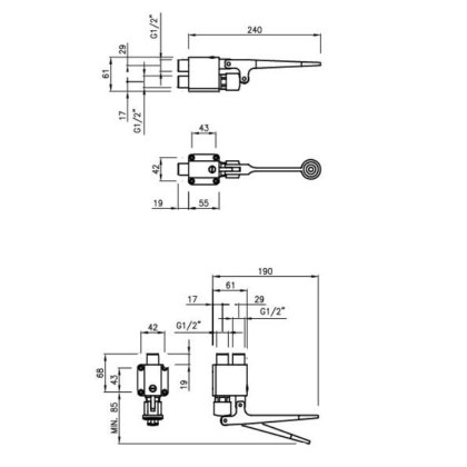 Foot Operated Floor Mounted Pedal Tap