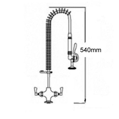 Super Short Pot Wash Tap - Single Tap Hole