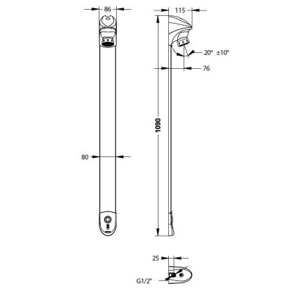 Compact Sports Shower Panel