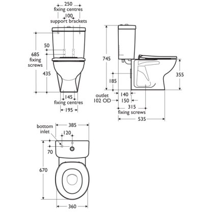 Junior Height Close Coupled WC Suite