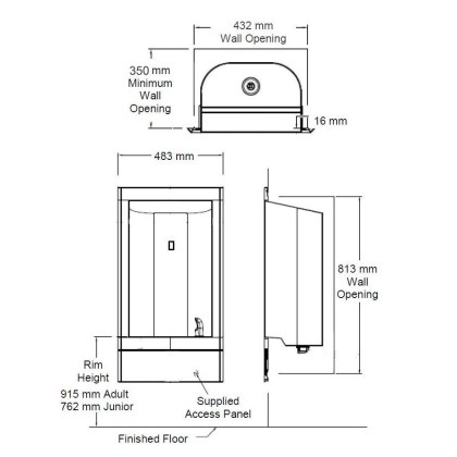 Recessed Water Bottle Filling Station