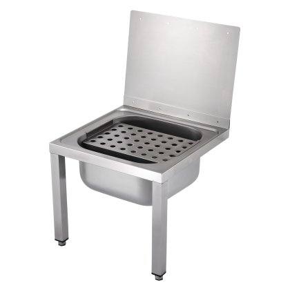 Cleaners Sink With Removable Grating