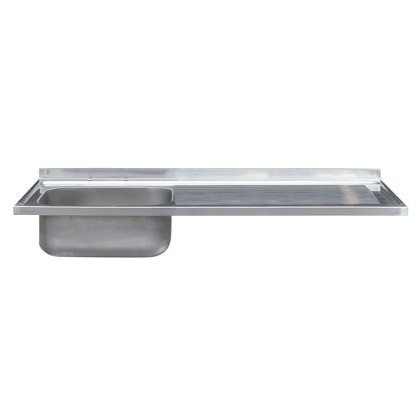 Single Bowl Single Drainer Catering Sink Top 600mm Projection