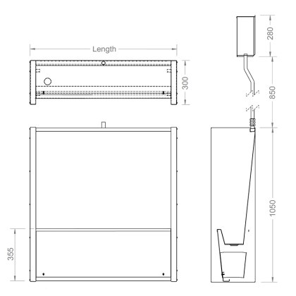 Floor Standing Slab Urinal