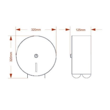 Stainless Steel Jumbo Toilet Roll Holder