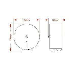 Graphite Grey Mini Jumbo Toilet Roll Holder