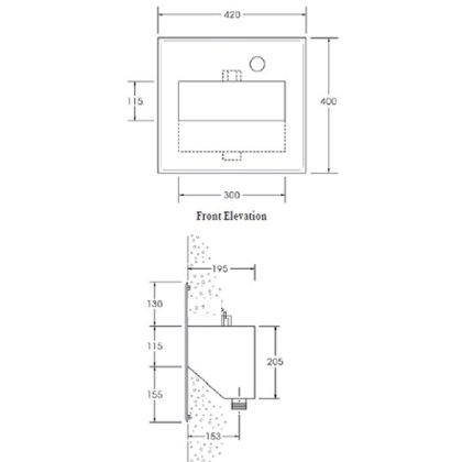 Stainless Steel Recessed Hand Rinse Unit