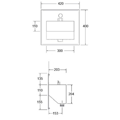 Stainless Steel Recessed Hand Rinse Unit