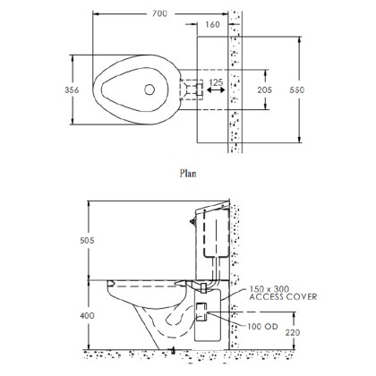 Stainless Steel Close Coupled WC Suite