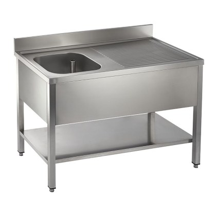 Catering Single Bowl Single Drainer On Frame 1200mm