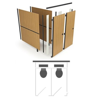 Toilet Cubicles in a Box - Free Standing