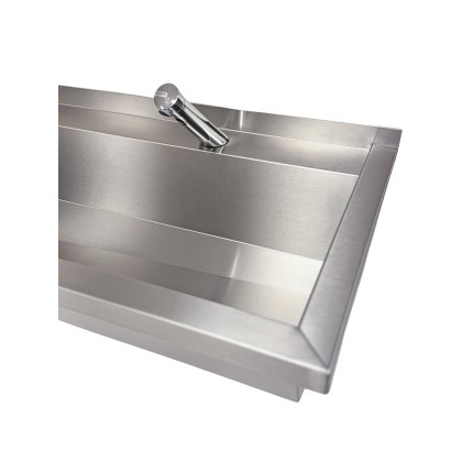 Commercial Wash Trough With Sensor Taps