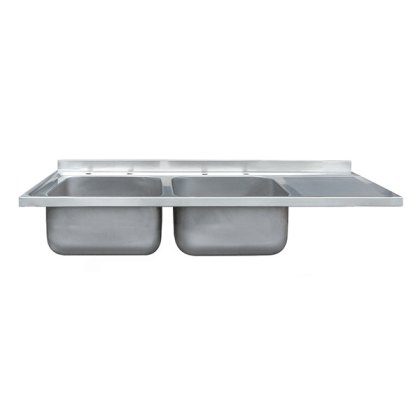 1500mm Double Bowl Single Drainer Catering Sink Tops 600mm Projection 1500mm Double Bowl Single Drainer Catering Sink Tops 600mm Projection