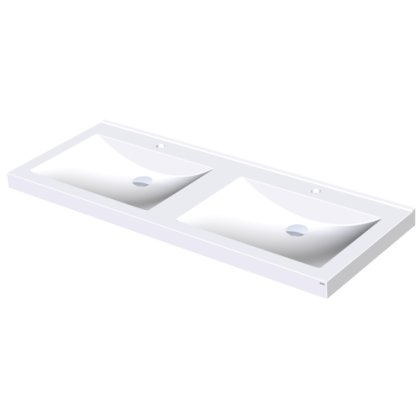 KWC DVS Miranit Double Quadro Wash Basin KWC DVS Miranit Double Quadro Wash Basin