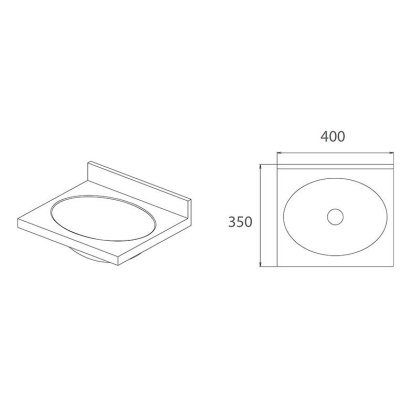Wall Hung Oval Wash Basin