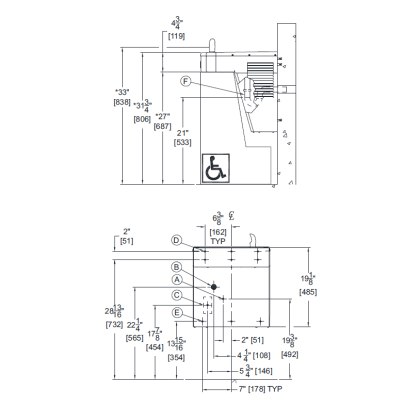 Wall Mounted Accessible Water Cooler