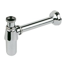 38mm Chrome Brass Bottle Trap With Pipe and Wall Flange 38mm Chrome Brass Bottle Trap With Pipe and Wall Flange