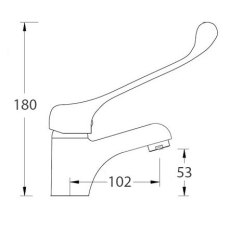 Long Lever Healthcare Mixer Tap