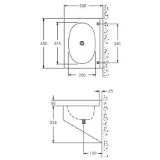 Security Wash Basin Wall Mounted