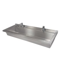 Commercial Wash Trough With Monobloc Mixer Taps