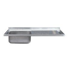 1200mm Single Bowl Single Drainer Catering Sink Top 600mm Projection