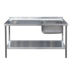 1200mm Catering Sink Bowl with Drainer on Frame 600mm Projection 1200mm Catering Sink Bowl with Drainer on Frame 600mm Projection