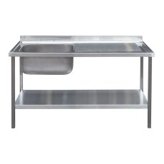 1200mm and 1500mm Catering Sink Bowl with Drainer On Frame 650mm Projection