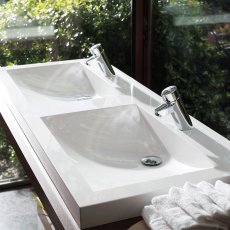 KWC DVS Miranit Double Quadro Wash Basin