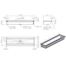 Stainless Steel Junior Wash Trough 370mm Projection