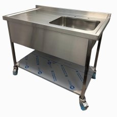 Mobile Catering Sink Single Bowl Single Drainer 1200mm x 700mm Mobile Catering Sink Single Bowl Single Drainer 1200mm x 700mm