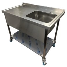 Mobile Catering Sink Single Bowl Single Drainer 1200mm x 700mm Mobile Catering Sink Single Bowl Single Drainer 1200mm x 700mm