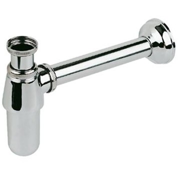 38mm Chrome Brass Bottle Trap With Pipe and Wall Flange 38mm Chrome Brass Bottle Trap With Pipe and Wall Flange