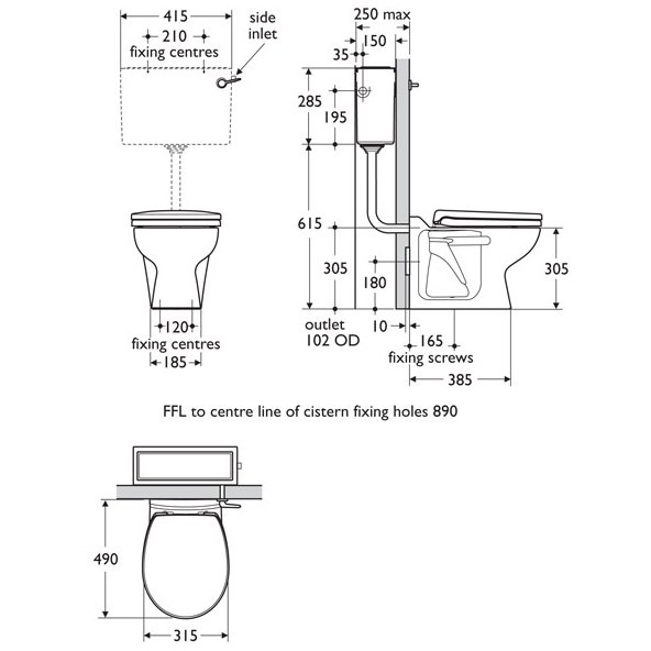 China WC Toilet Pans For School Colleges