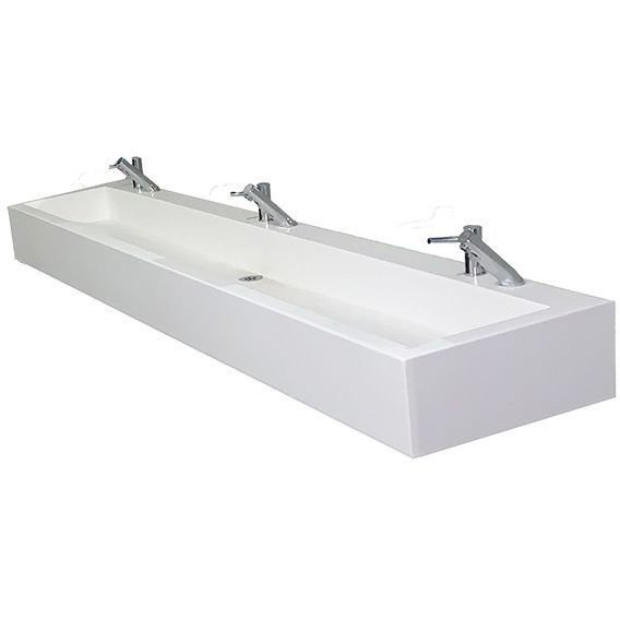 Angled Base Corian Wash Trough Angled Base Corian Wash Trough