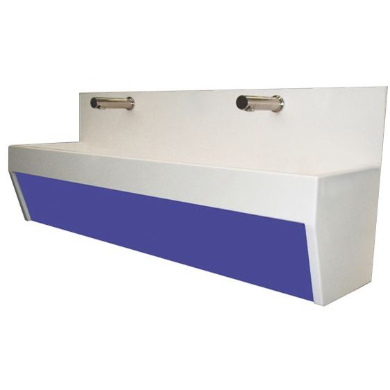 Wall Mounted Splashback Style Solid Surface Wash Trough Wall Mounted Splashback Style Solid Surface Wash Trough