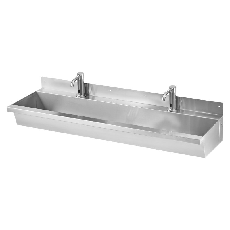 Wash Trough With Infrared Sensor Taps Wash Trough With Infrared Sensor Taps