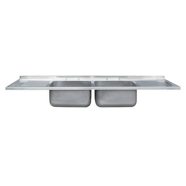 Double Bowl Double Drainer Catering Sink Tops 650mm Projection Double Bowl Double Drainer Catering Sink Tops 650mm Projection