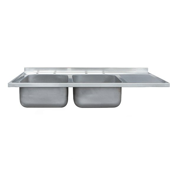 1500mm Double Bowl Single Drainer Catering Sink Tops 600mm Projection 1500mm Double Bowl Single Drainer Catering Sink Tops 600mm Projection