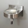 stainless steel drinking fountain with chrome trap