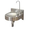 drinking fountain and bottle filler with chrome trap