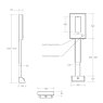 Foot operated wall mounted bottle filler dimensions