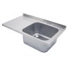 Single Bowl Single Drainer Catering Sink Top 600mm Projection Single Bowl Single Drainer Catering Sink Top 600mm Projection