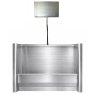 floorstanding slab urinal with stainless steel cistern