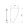Stainless Steel Bowl Urinal Divider Stainless Steel Bowl Urinal Divider