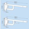 Single Hinged Arm Support Rail Single Hinged Arm Support Rail